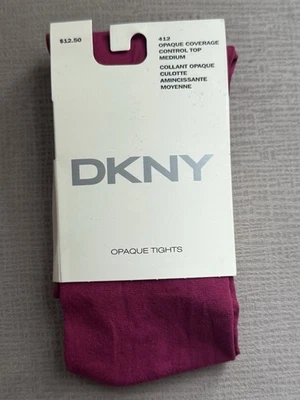 Medias opacas vintage DKNY para mujer talla 412 mediana rosa control superior Donna Karan Foto 1 de 4