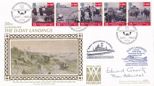 50th Anniv of D – Day Signed  Rear Admiral Edward Gueritz Beach Master, Sword Be - Picture 1 of 1