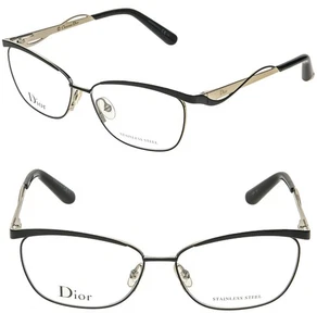 CHRISTIAN DIOR CD3783 3783 AUDACIEUSE Black Silver 55mm Steel Optical Eyeglasses - Picture 1 of 9