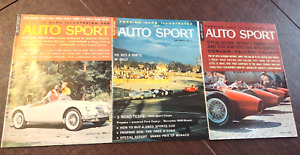 VTG Foreign Cars & Auto Sport Magazine Lot Of 3 1959 & 60 Racing Porsche Ferrari