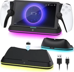 Ladeständer für PlayStation Portal mit On / Off-RGB-Licht Controller Ladegerät - Bild 1 von 12