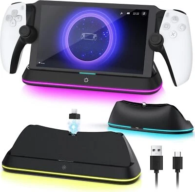 Ladeständer für PlayStation Portal mit On / Off-RGB-Licht Controller Ladegerät - Bild 1 von 4