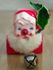 Vintage 1960s Christmas UNTESTED Light Up Nose Santa Claus Brooch Pin Nice Shape