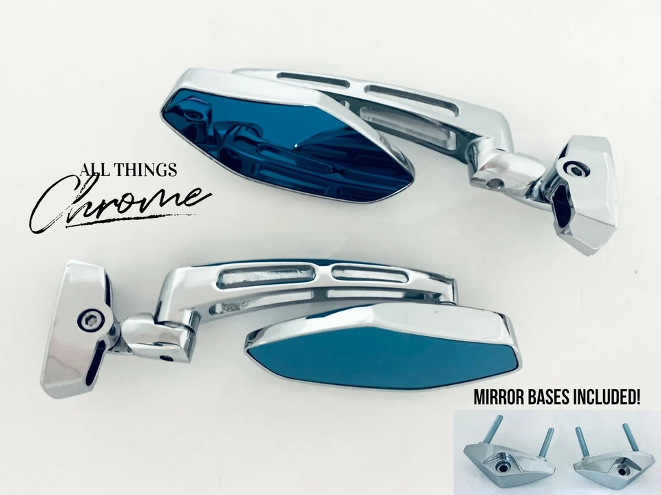 ESPEJOS RETROVISORES CROMADOS ZX14 CON BASES DE ESPEJO 2006-2020 KAWASAKI NINJA ZX-14 Foto 1 de 4