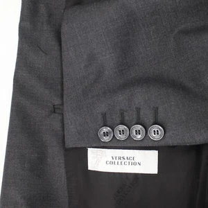 Versace Collection Sport Coat Mens 42 Wool Blend Single Breasted Two Button gray - Picture 1 of 14