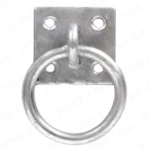 Lashing Mooring Ring on Plate GALVANISED Heavy Duty Chain Rope Tie Down Boat Net - Picture 1 of 1