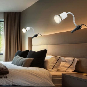 Klemmleuchte Tischlampe Leseleuchte Schlafzimmerlampe verstellbar LED 2er Set - Bild 1 von 12