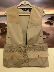 NWT Vintage 10x MFG Co Shooting Vest Dead Stock Mens M Tan Khaki NEW - Picture 1 of 9