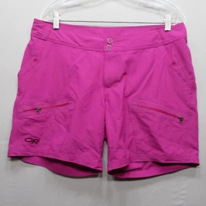 OUTDOOR RESEARCH Womens Size 10 Stretch Magenta Pink Hiking Travel Casua Shorts - Picture 1 of 10