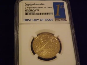 2018  $1    AMERICAN INNOVATION      First Day Of Issue      NGC  REVERSE  PF 70 - Picture 1 of 2