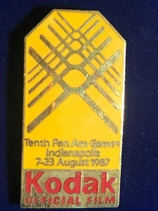 1987 Kodak Anstecknadel Hutnadel - zehnte Pan Am Games Indianapolis offizieller Film - Bild 1 von 3