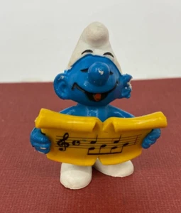 Vintage Peyo Schleich 1978 ☆ SMURFS ☆ Singer / Singing Smurf Figure #20038 -Flaw - Bild 1 von 4