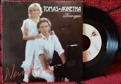 TOMAS + AGNETHA (ABBA) ** Never Again ** 1982 SPAIN 7" SINGLE - Image 1 of 4