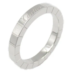 CARTIER Laniere Ring 18KWG White Gold Used unisex US size 7 #54 - Picture 1 of 7