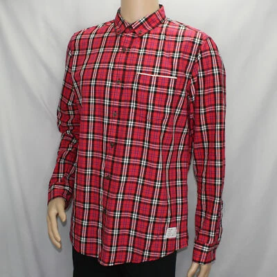 Adam Levine Red Black White Plaid Long Sleeve Men's Medium Shirt - Image 1 of 4