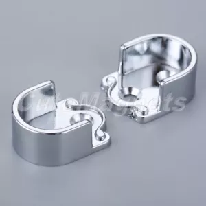 2Pcs Wardrobe Rail Hanger Rod Socket Support 19mm Tube Round End Bracket Holder - Picture 1 of 12
