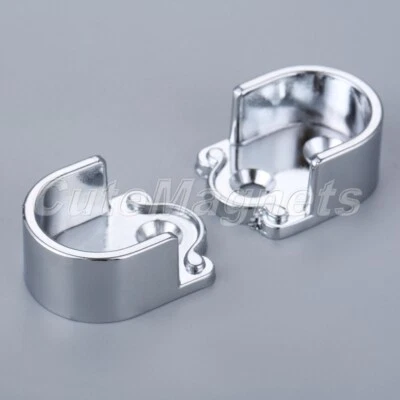 2Pcs Wardrobe Rail Hanger Rod Socket Support 19mm Tube Round End Bracket Holder - Image 1 of 4