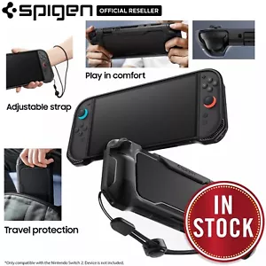 For Nintendo Switch 2 Case SPIGEN Rugged Armor Protective Back Strap TPU Cover - Picture 1 of 20