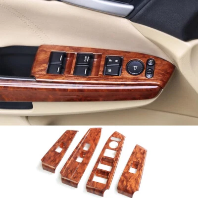 Cubierta de interruptor de grano de madera panel elevador ventana para Honda Accord Crosstour 2008-2012 Foto 1 de 4