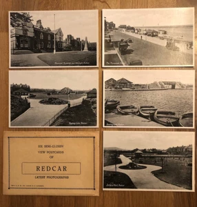 Pack of 5 x Semi-glossy View Postcards Redcar, Yorkshire Old Unused Bundle Lot - Picture 1 of 9