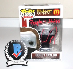 COREY TAYLOR SIGNED SLIPKNOT FUNKO POP! TOY FIGURE #177 STONE SOUR BECKETT COA - Picture 1 of 6