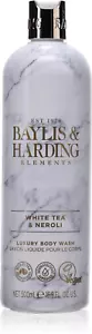 Baylis and Harding Elements White Tea and Neroli Shower Gel, 500Ml - Picture 1 of 5