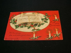 Christmas Postcard- Play and Make Good Cheer - Clapsaddle-posted 1908 - Picture 1 of 2