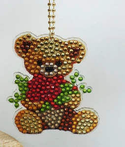 Weihnachtsanhäger, Tannenbaum-/ Geschenkanhänger, Diamond Painting,fertig gelegt - Bild 1 von 1