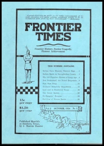 OCTOBER 1924 FRONTIER TIMES--Old West True Stories--FREE SHIPPING - Picture 1 of 1