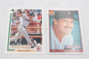 (2) Mike Greenwell Boston Red Sox Baseball Card Lot - Picture 1 of 5