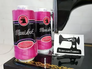 BRIGHT FUCHSIA Maxilock All Purpose Overlocker Thread, solid colour, poly thread - Picture 1 of 1