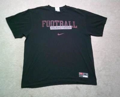 Vintage Texas Tech T Shirt Mens XL Extra Large Black Nike Team Y2K - Image 1 of 4