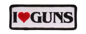 I Love Guns Heart Rider Motorcycle Uniform Patch - Picture 1 of 1
