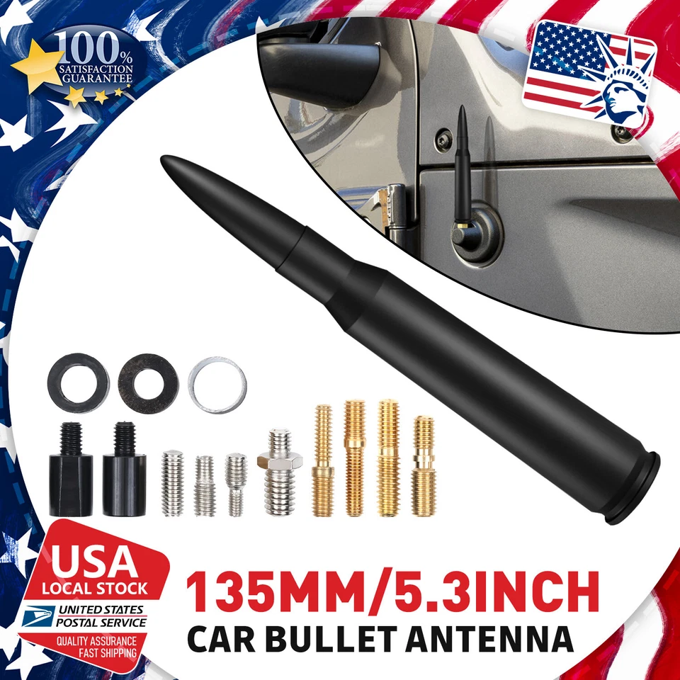 ANTENA BALA ALUMINIO NEGRO 5.3" PARA CHEVROLET SILVERADO 1500/2500 HD CLASSIC Foto 1 de 4