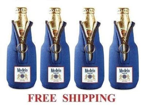 MODELO ESPECIAL 4 UNIQUE ZIP UP BOTTLE KOOZIE COOLIE COOZIE HUGGIE CORONA NEW - Picture 1 of 1