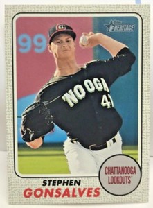 Stephen Gonsalves 2017 Topps Heritage Minors GRAY Border XRC RC #d 16/25 - TWINS