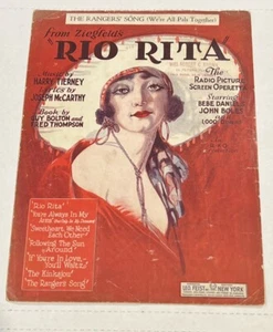Rio Rita Sheet Music-Ziegfeld's Movie Operetta 1926 The Rangers’ Song - Picture 1 of 3