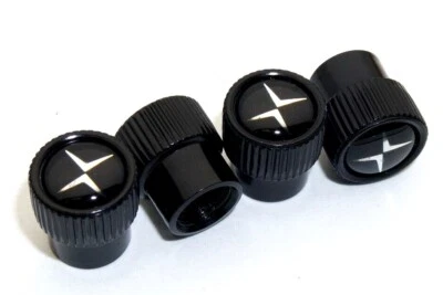 Tapas de válvula de aire de neumáticos para llantas de coche Volvo de ajuste universal 4 piezas vástago cubierta antipolvo regalo NEGRO Foto 1 de 4