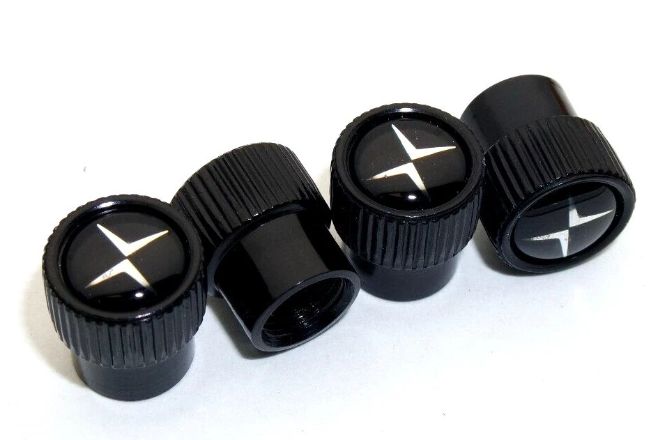 Tapas de válvula de aire de neumáticos para llantas de coche Volvo de ajuste universal 4 piezas vástago cubierta antipolvo regalo NEGRO Foto 1 de 4