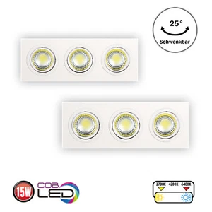 LED Einbauleuchten Einbaulampen Schwenkbar Unterputzlampe Deckenspot Lampe 3x5W - Bild 1 von 2