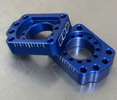 BDP Yamaha YZ 250 125 (2 stroke) Axle Blocks V2.0  2002-2026 - Blue  *BLEMISHED* - Image 1 of 4