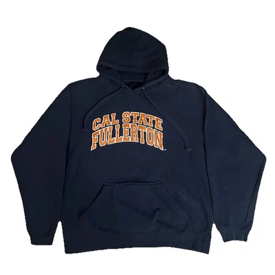 Cal State Fullerton Titans Hombre’s Pullover Sudadera con Capucha CSUF Negro XL USADO EN EXCELENTE ESTADO Foto 1 de 4