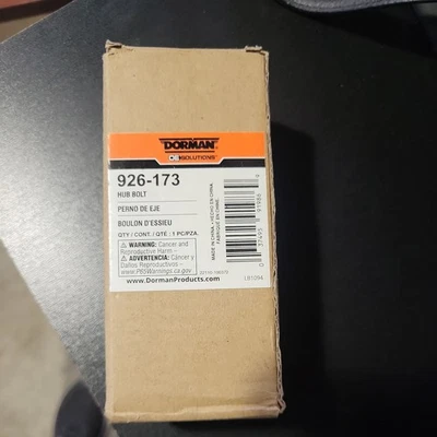 Dorman 926-173 Wheel Hub Bolt Jeep Wrangler 2007-2018 Jeep Grand Cherokee 99-04 - Image 1 of 2