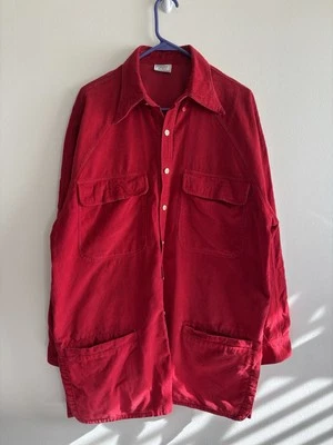 Versus Versace Men's Red corduroy Shirt size XL Vintage 90’s Gold Button - Image 1 of 4