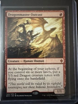 MTG Battle For Zendikar Dragonmaster Outcast 144/274 NM Mythic - Image 1 of 2