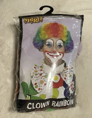 Halloween Clown Rainbow Wig Stretch Lining One Size Fits Wing Spirit - Image 1 of 4