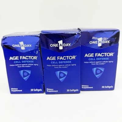 Lote de 3 Defensas Celulares Factor Edad Uno al Día - 30 unidades cada una - Exp 3/26 Foto 1 de 3