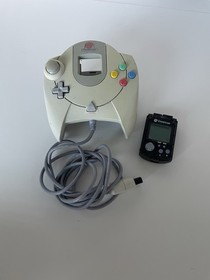 Sega Dreamcast Controller White HKT-7700 with VMU Black OEM Vintage Video Game