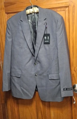 Abrigo Blazer Deportivo Para Hombre Austin Reed Dos Botones Gris Claro Lana Heathrow 46R 40W Foto 1 de 4