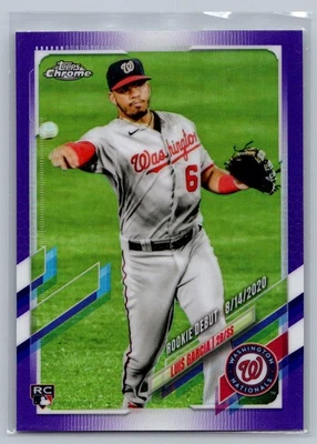 2021 Topps Chrome Update #USC28 Luis Garcia Washington Nationals PURPLE - Image 1 of 2